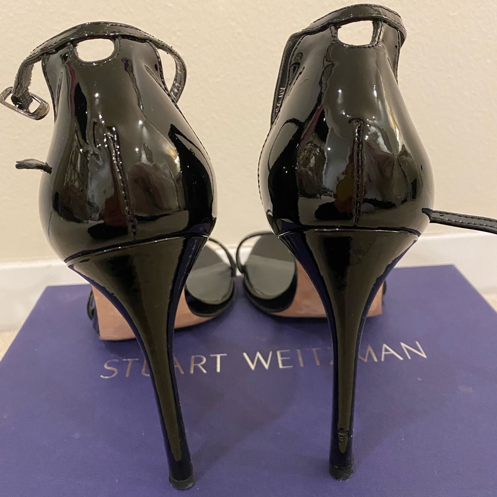 Black Stuart Weitzman Nudist Heels 9.5 - Picture 2 of 7